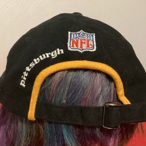 VINTAGE 1990s Pittsburgh Steelers w Patch NFL hat Ball cap by Logo Athletic New! - Picture 8 of 8